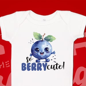 Cute Blueberry Baby Bodysuit One Piece, So Berry Cute Toddler Shirt, Fruit Baby Clothes, Kid Clothing, Baby Shower Gift, Blueberry Themed