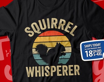 Squirrel Whisperer T-Shirt Retro Vintage Squirrel Lover Tee Squirrel Whisperer T-Shirt Retro Vintage Squirrel Lover Tee