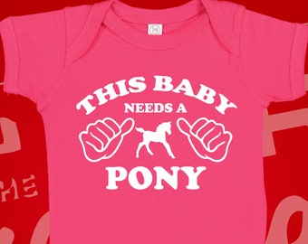 This Baby Needs A Pony Bodysuit: Equestrian Baby Clothes