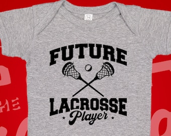 Future Lacrosse Player Baby Bodysuit or Toddler T-Shirt