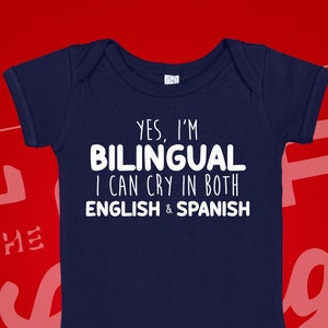 Bilingual Baby Bodysuit: Funny Spanish/English One Piece