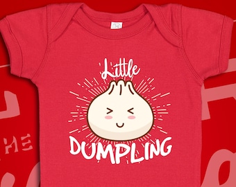 Little Dumpling Baby Bodysuit Toddler T-Shirt | Cute Asian Food Baby Clothing | Mommy's Lil Dumplin | Dim Sum | Banh Bao | Sushi Roll