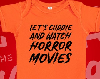 Horror Movie Baby Bodysuit: Spooky Halloween Clothes, Goth Baby Gift