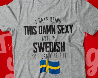 Funny Swedish T-Shirt | "Damn Sexy" Heritage Tee
