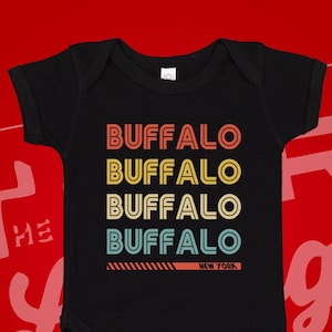 Buffalo Baby One Piece, Retro Buffalo Toddler Shirt, Buffalo Baby Gift, Buffalo NY Newborn Baby Shower Present, New York Baby Gift, Clothes