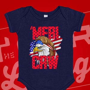Funny Merica Baby Bodysuit/Toddler T-Shirt for 4th of July Independence Day Celebration | Funny America Shirt | Funny USA Shirt One Piece