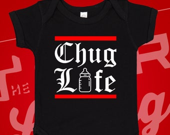 Chug Life Baby Bodysuit: Funny Milk Drunk Infant One Piece