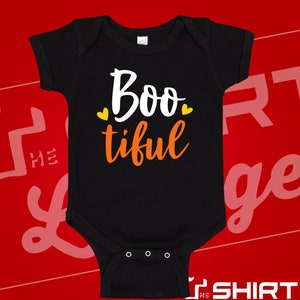 Bootiful Baby Bodysuit Halloween One Piece Shirt Infant Cute All Hallow&#39;s Eve October Trick Or Treat My First Halloween Booteeful Boo-Te-Ful