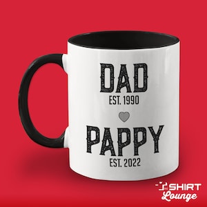 Custom Pappy Mug, Personalized Pappy Coffee Cup, First Time Pappy Gift, Promoted To Pappy, Customized Future Pappy Mug, Pappy Grandpa Gift
