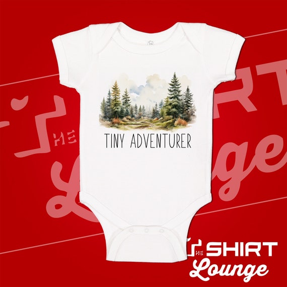 Tiny Adventurer Baby Bodysuit: Outdoor Hiking Clothes