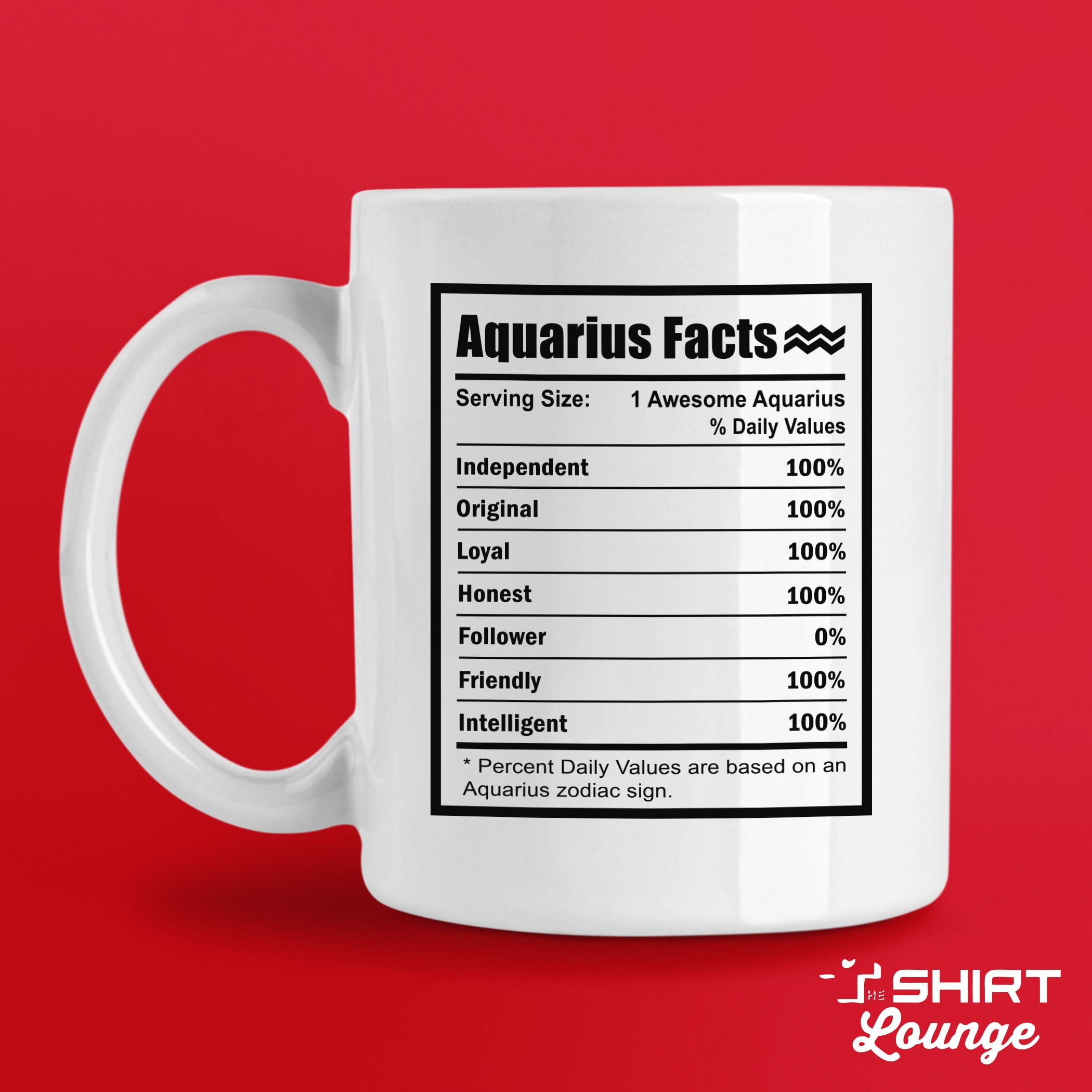Aquarius Zodiac Mug: Funny Nutritional Facts Coffee Cup - Etsy