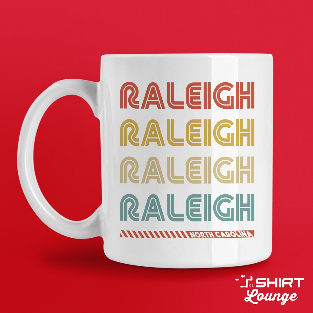 Retro Raleigh North Carolina Coffee Mug, Colorful City Souvenir - Etsy