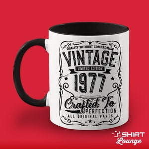 47th Birthday Mug Gift, Born in 1977 Vintage Cup, Turning 47, Limited Edition Since 1977, Whiskey Drinker Birthday Present for Men, Women