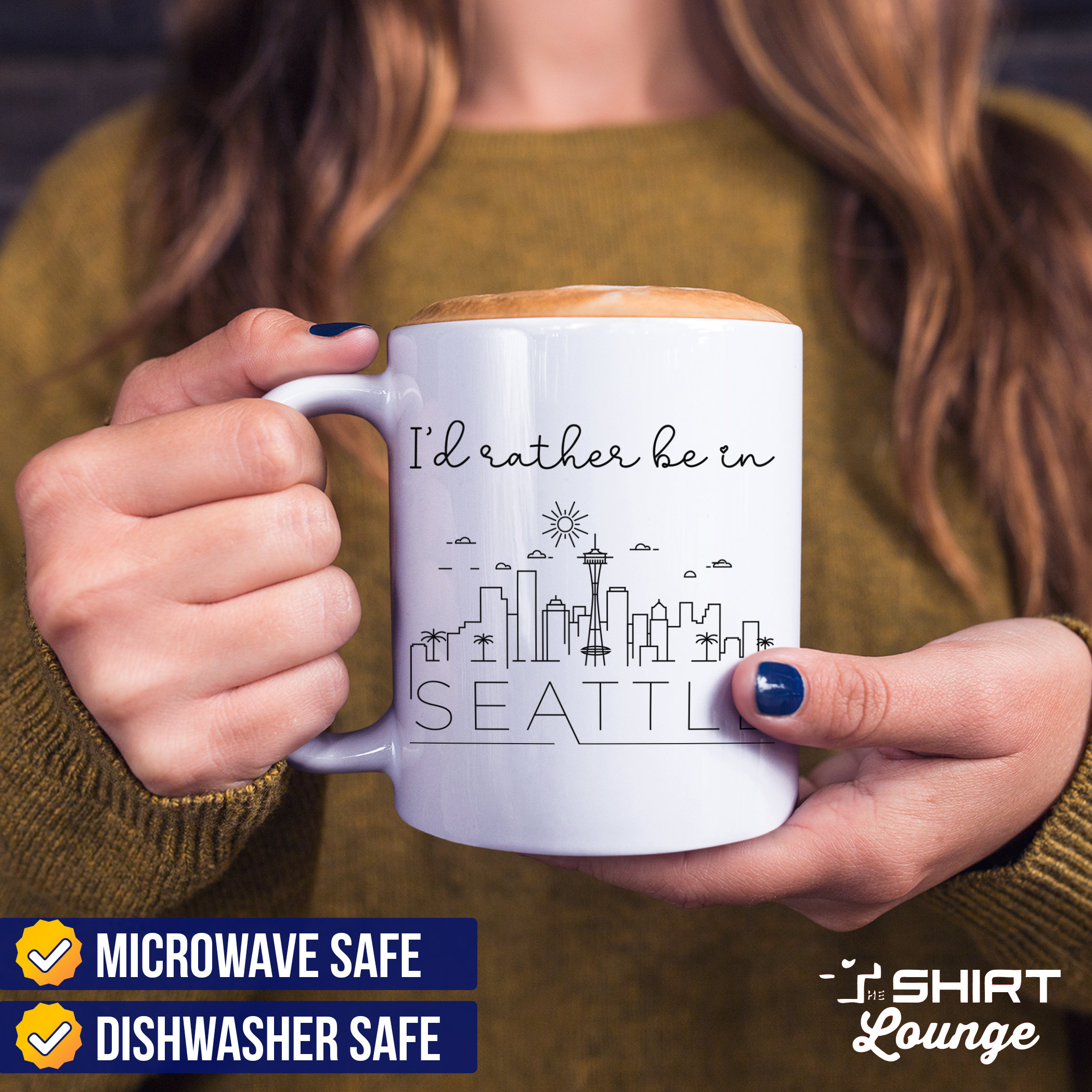 Seattle Coffee Mug: "i'd Rather Be in Seattle" Travel Gift - Etsy