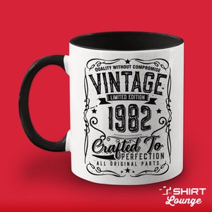 42nd Birthday Mug Gift, Born in 1982 Vintage Cup, Turning 42, Limited Edition Since 1982, Whiskey Drinker Birthday Present for Men, Women