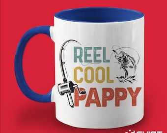 Reel Cool Pappy Mug, Pappy Fishing Mug, Pappy Coffee Cup, Gift for Pappy, Fisherman Pappy, Fishing With Pappy, Pappy Gift Idea, From Baby