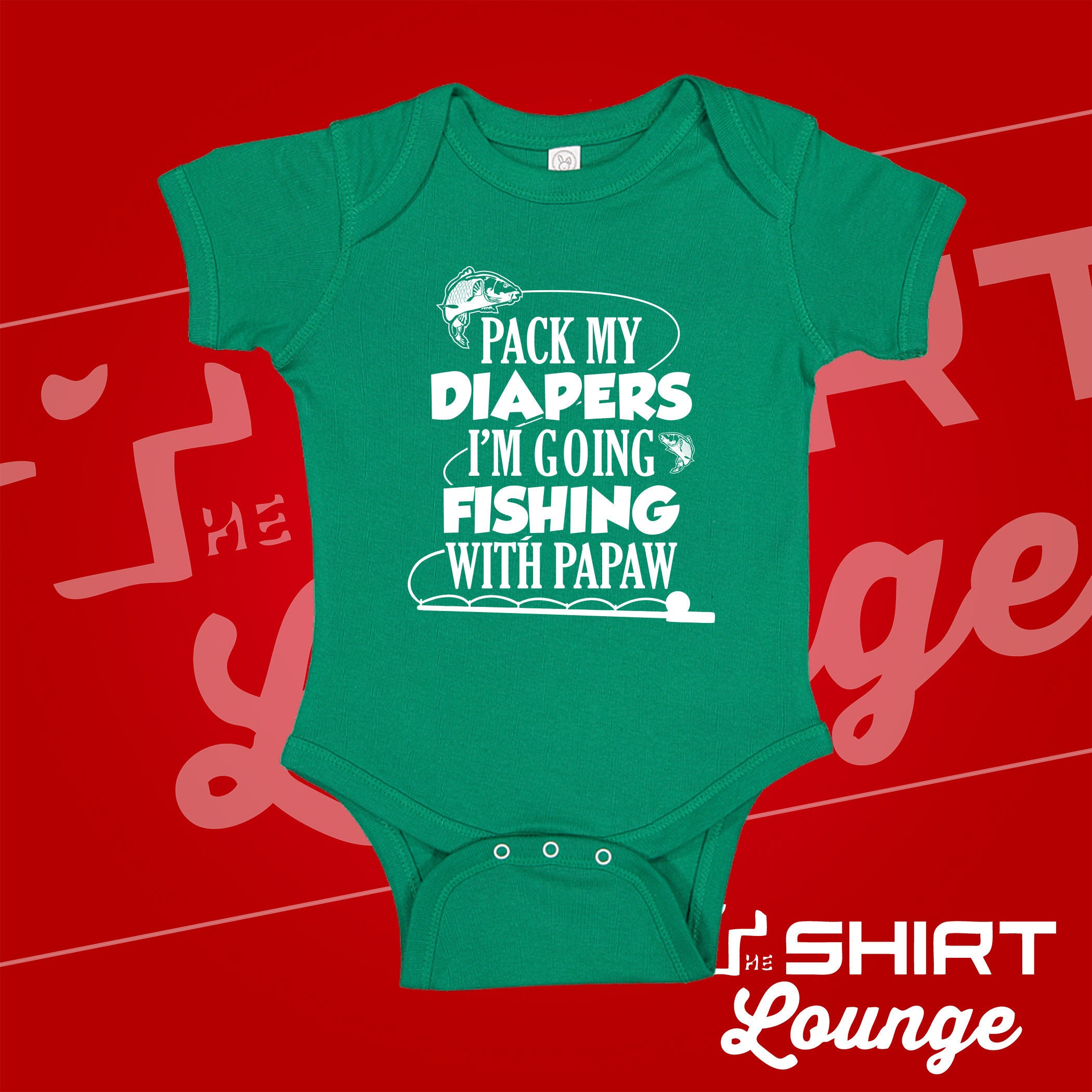 I'm Going Fishing With My Papaw Baby Bodysuit One Piece Toddler T