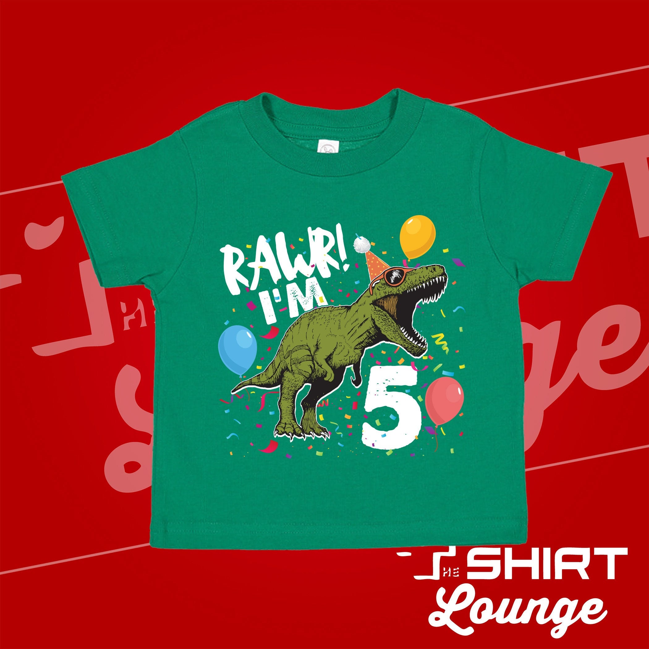 dinosaur 5th birthday shirt