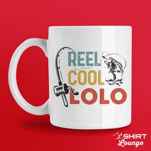 Reel Cool Lolo Mug, Pappy Fishing Mug, Lolo Coffee Cup, Gift for Lolo, Fisherman Lolo, Fishing With Lolo, Lolo Gift Idea, Filipino Grandpa