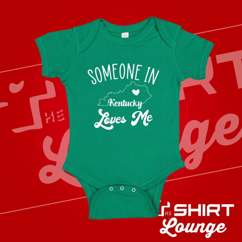 Someone Loves Me In Kentucky One Piece Shirt Long Distance Kentucky Baby Bodysuit Kentucky Newborn Gift Clothes Somebody Cute KY Outfit