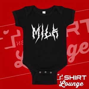 Milk Death Metal Goth Baby One Piece Or Toddler T-Shirt Funny Metal Band Clothes