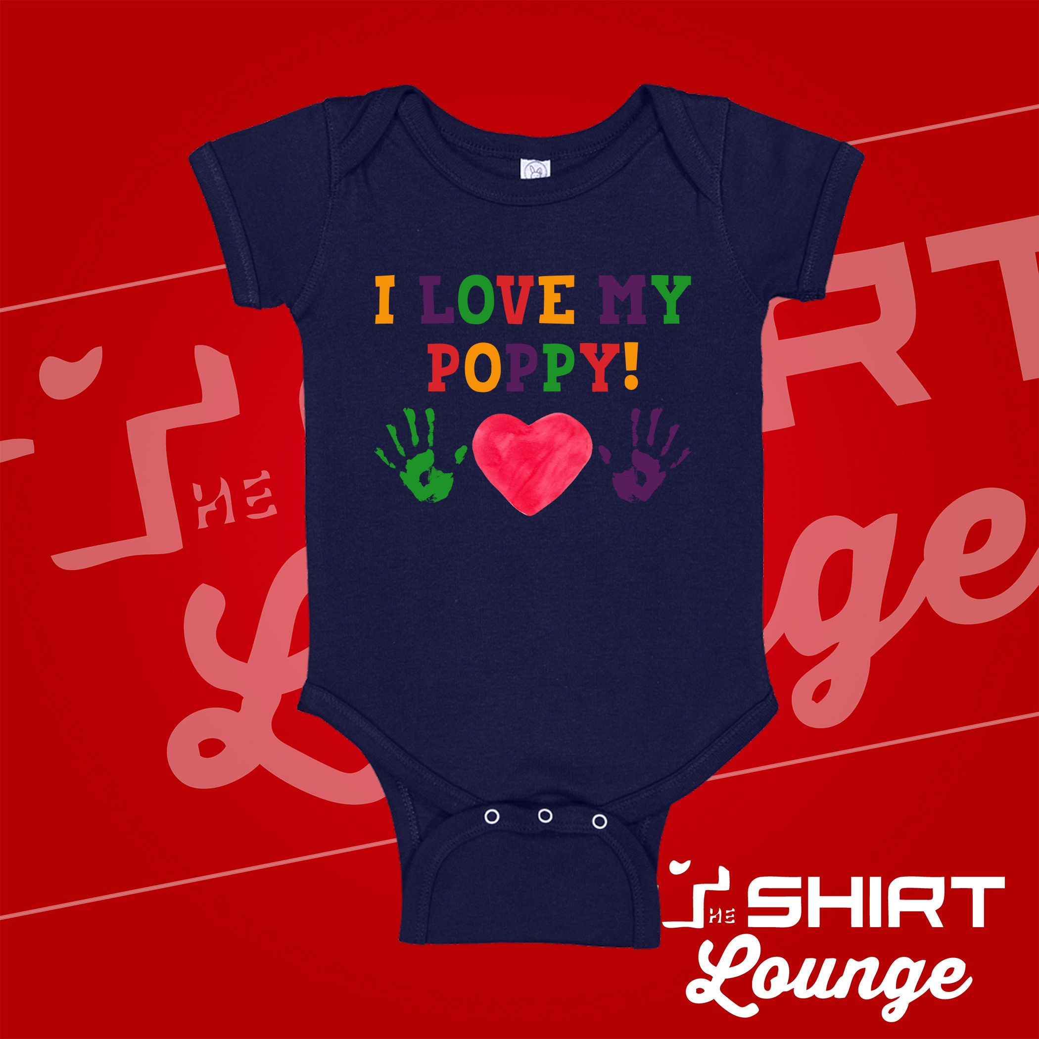 I Love My Poppy Baby Bodysuit Poppy Baby Clothes Boy Girl Clothing Toddler Shirt I Heart Poppy Father s Day Grandpa Baby Gift Etsy UK