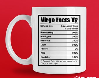 Funny Virgo Facts Mug: Zodiac Astrology Gift