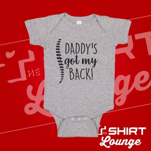 Chiropractor Dad Baby Bodysuit: Daddy's Got My Back Funny Gift Athletic Heather