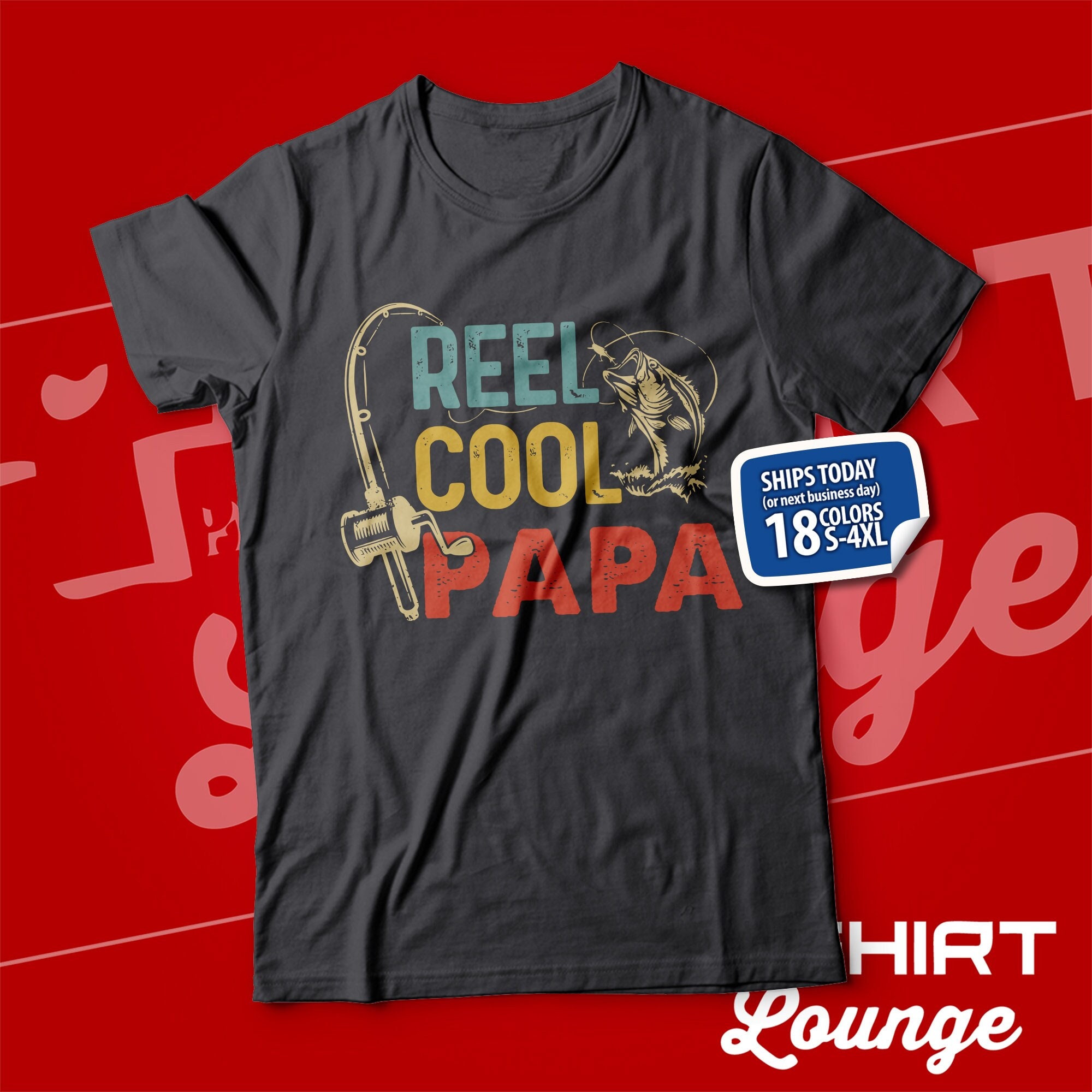 Reel Cool Papa Shirt for Men, Papa Fishing T-shirt, Papa Fisherman