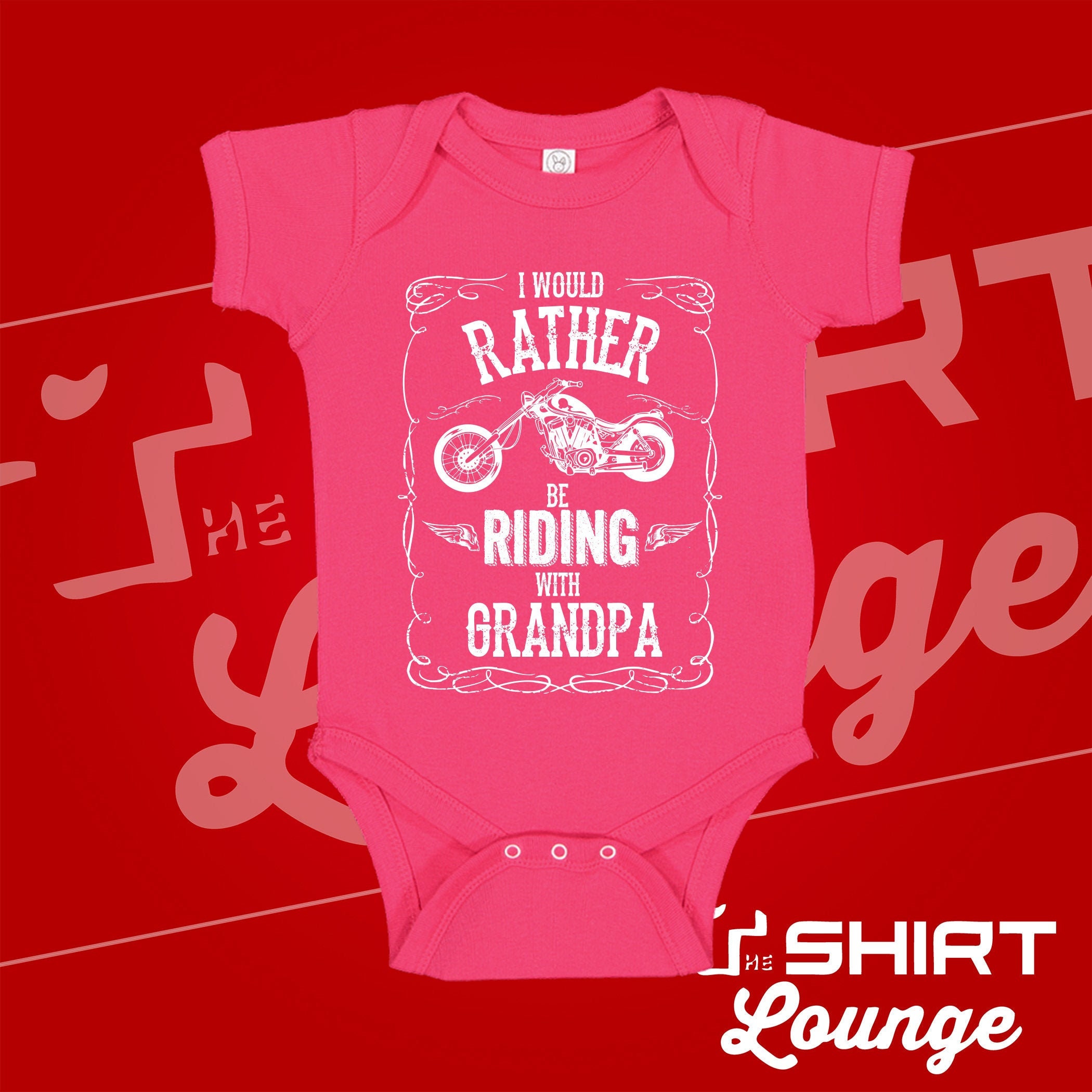 I'd Rather Be Riding With Grandpa Baby Bodysuit One Piece Toddler T-Shirt Motorcycle Grandpa's Future Riding Buddy Infant Creeper Babygrow