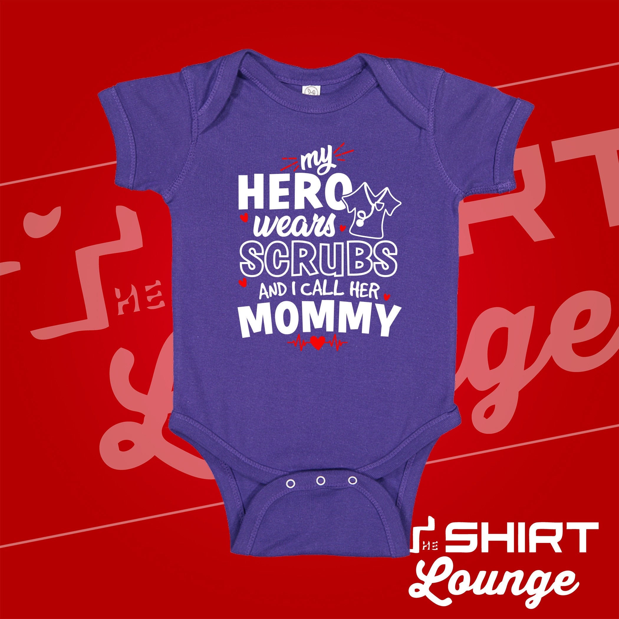 My Hero Wears Scrubs and I Call Her Mommy Cute Baby Bodysuit/toddler  T-shirt for Nurse Mom Baby Shower Gift Idea Clothing Clothes -  Canada
