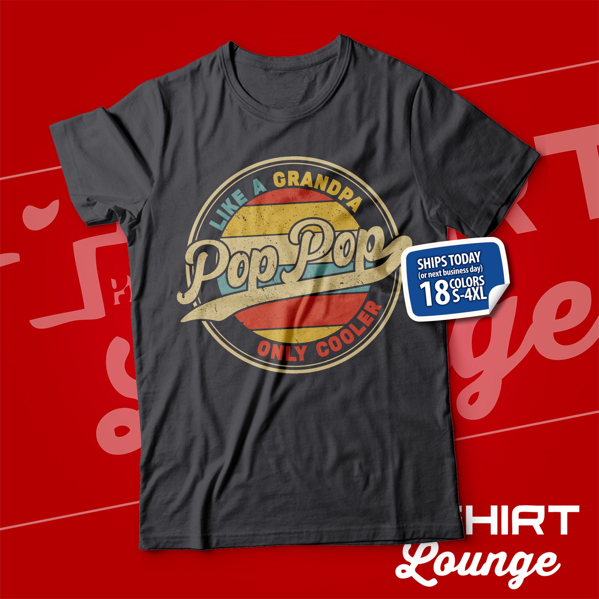Pop Pop Shirt, Cool Poppop T-shirt, Pop-pop Like A Grandpa Only