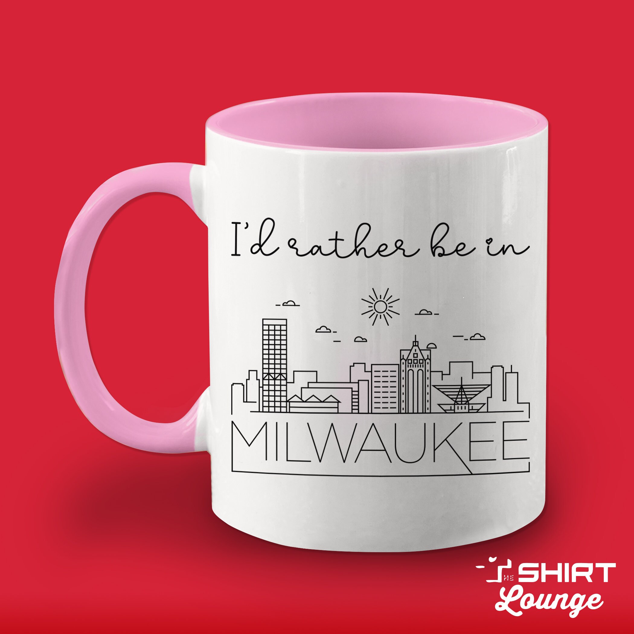 I'd Rather Be in Milwaukee Mug, Cute Milwaukee Coffee Cup, Milwaukee Gift,  Visit Travel Mug, Unique Milwaukee Wisconsin Vacation Road Trip 