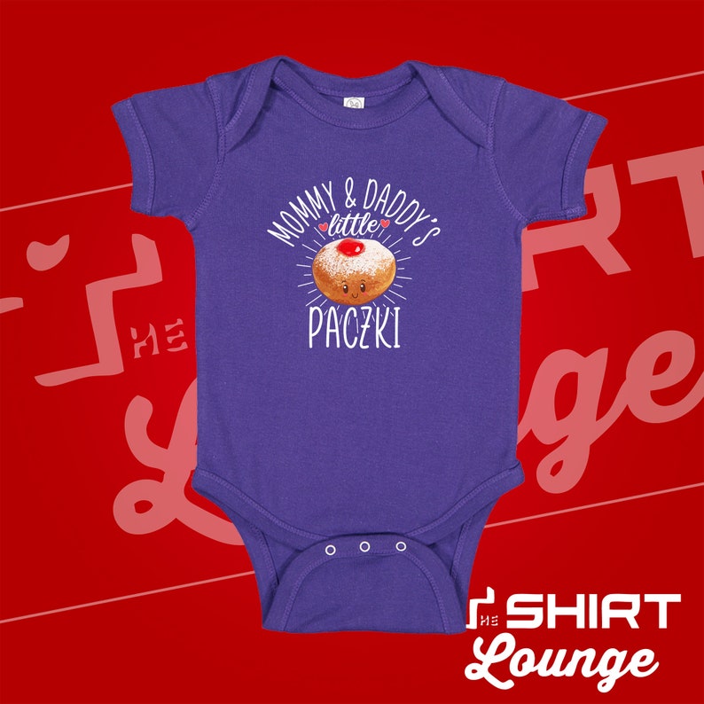 Mommy and Daddy's Little Paczki Polish Baby Bodysuit One Piece Toddler Shirt, Funny Polish Baby Clothes, Clothing, Poland, Cute Donut Outfit image 6