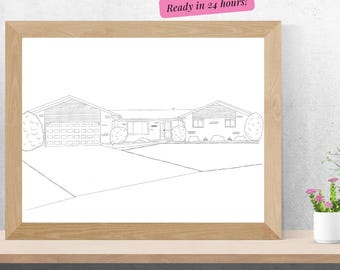 Custom Handmade Home Sketch/Drawing
