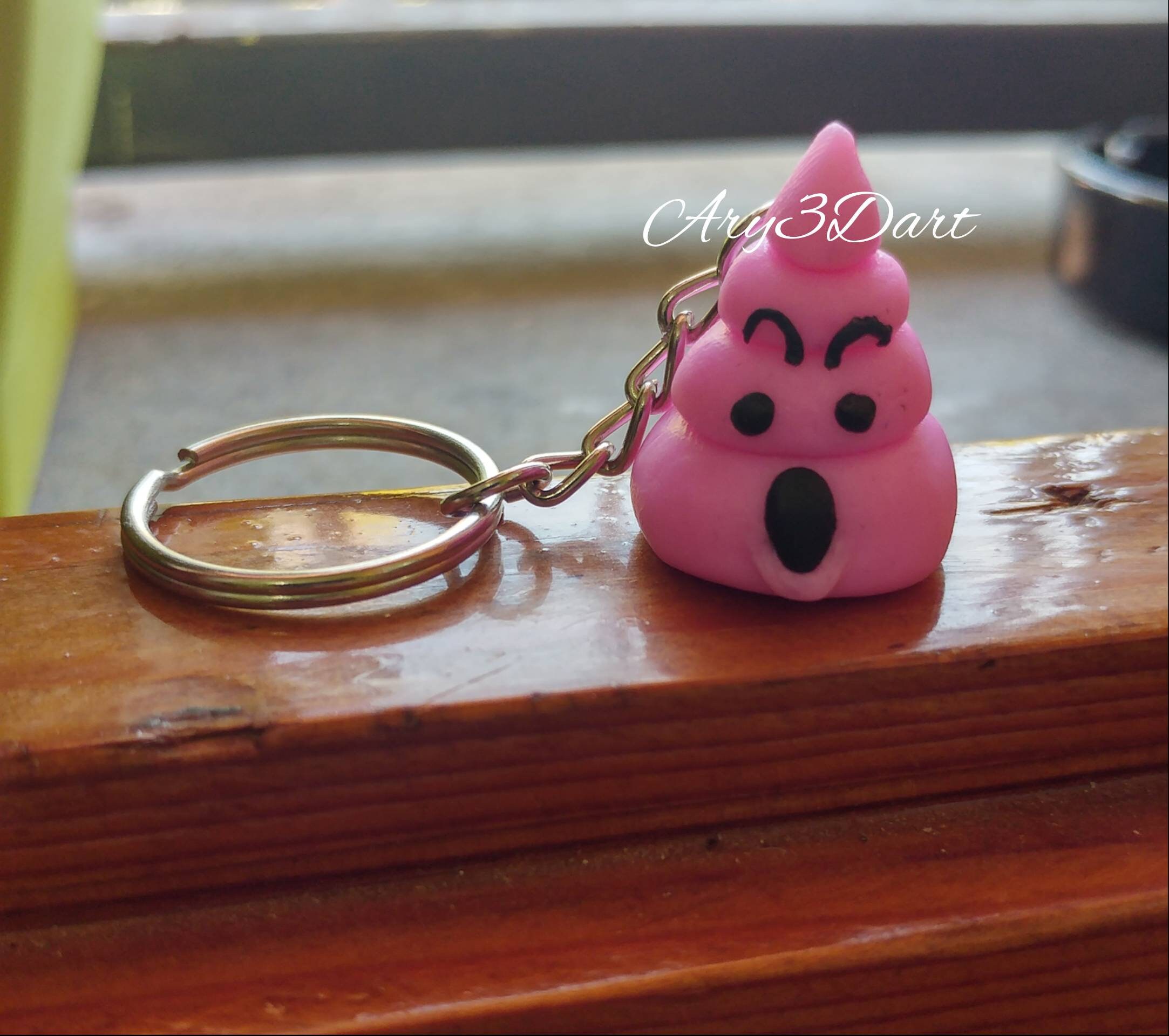 Arale S Poop Keychain Dr Slump Pink Poo Keychain Etsy