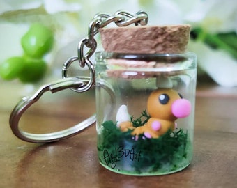 Weedle polymer clay key chain, necklace or magnet