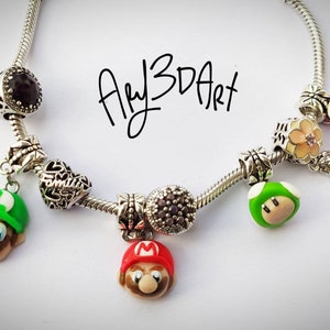 Pingente ou colar Supermario em fimo