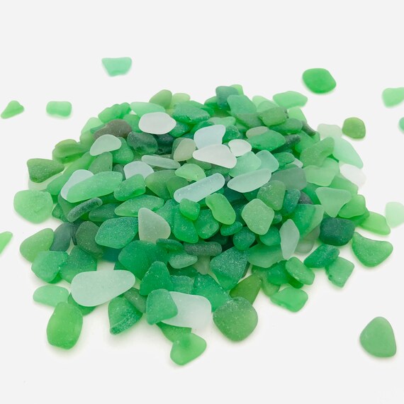 Verre De Mer Vert - Pierre Polie Par L'océan Pour Bijoux Artisanaux