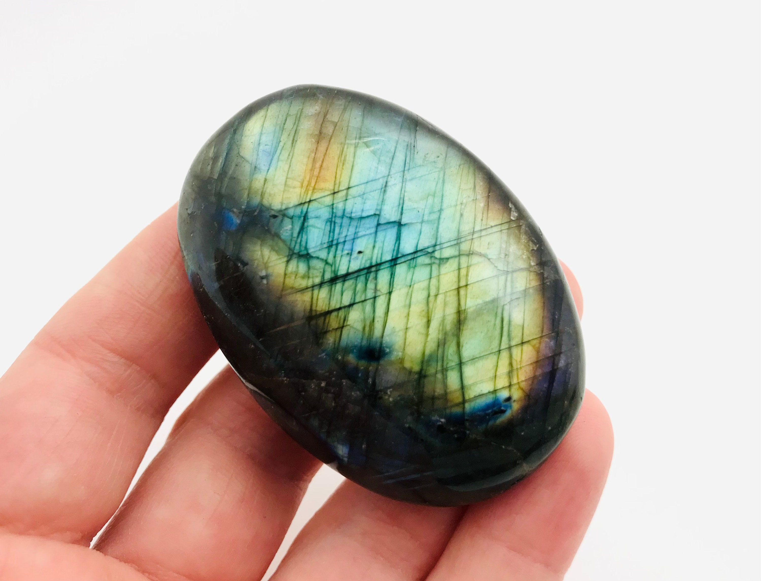 Labradorite Bleue, Galet Labradorite, Lithotherapie, Cabinet de Curiosité, Labradorite Collection, M
