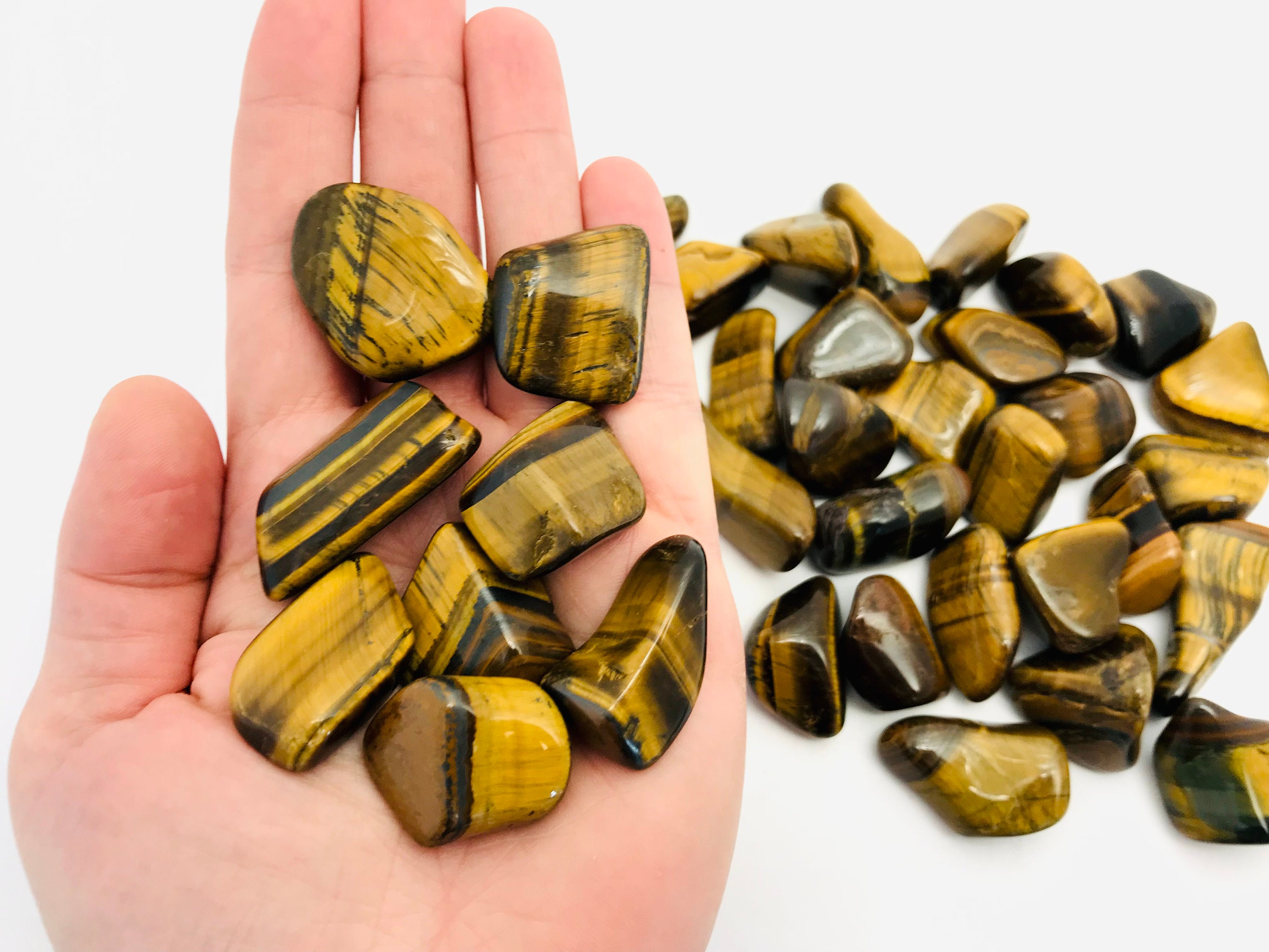 Oeil de Tigre, Pierre Roulée, Naturelle, Minéraux, Curiosité, Lithothérapie, Forme Libre