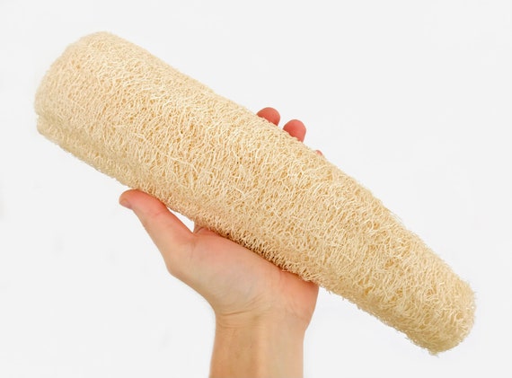 Esponja natural de lufa para baño caliente, esponja para baño natural,  esponja natural, 3 paquetes de 6 pulgadas
