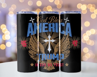 Trump Golden Eagle 20oz Tumbler Wrap: Vintage Biker PNG (download digitale)
