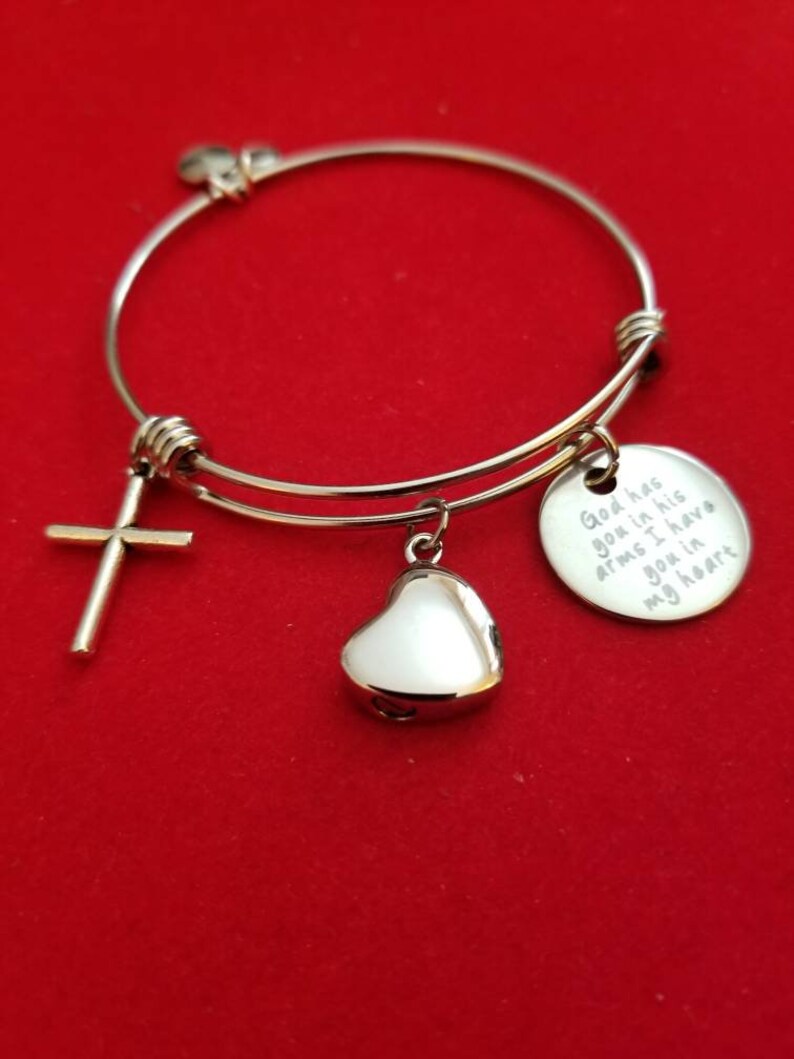 Silver Heart Urn Charm Bracelet Cremation Jewelry Ashes Etsy
