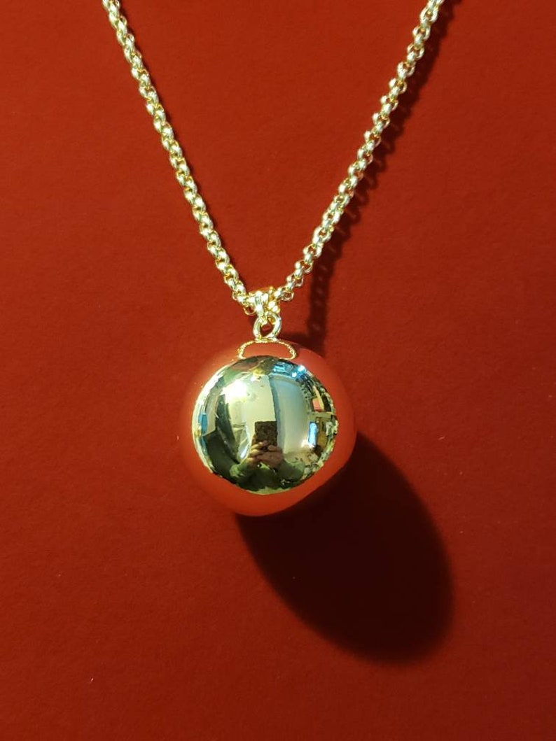 Rose Gold Bola Ball Necklace Pregnancy Ball Music Ball Etsy
