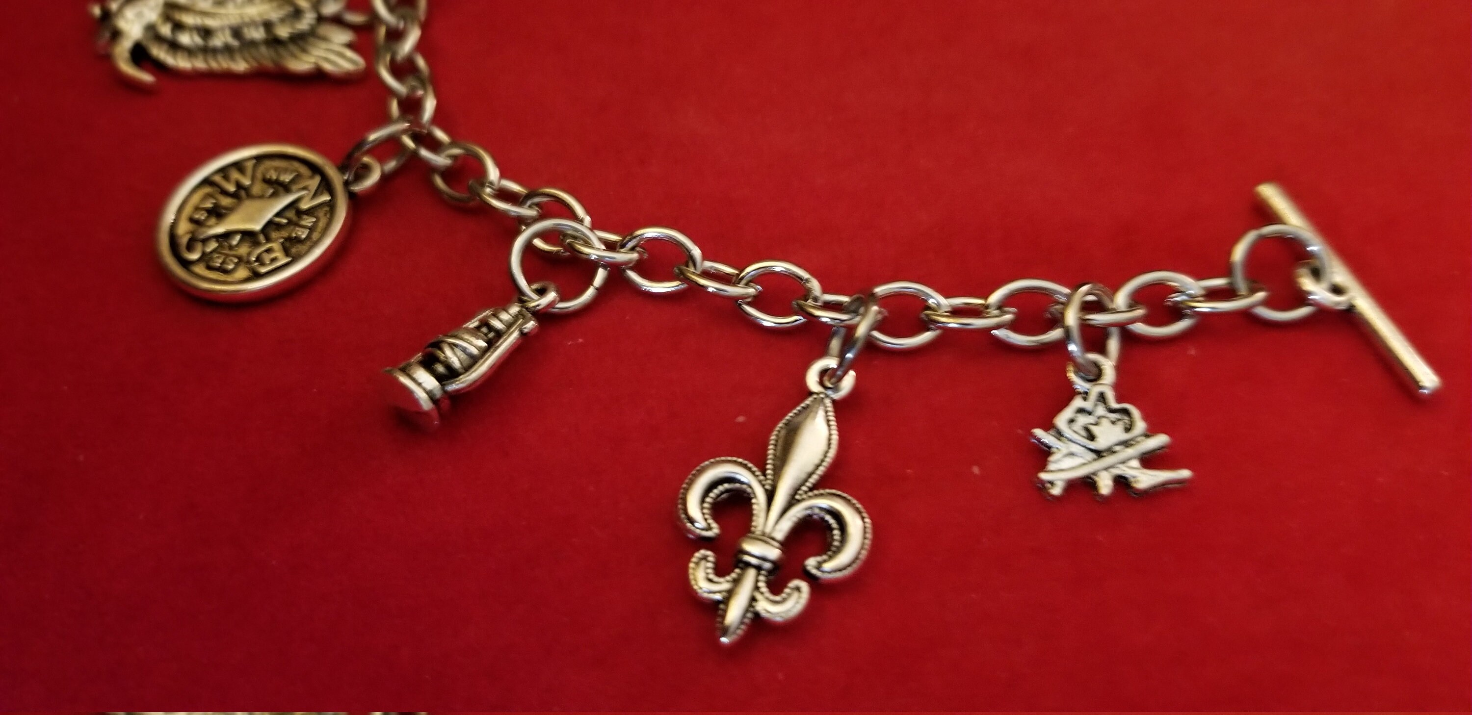 Silver Boy Scout Cub Scout and/or Eagle Scout Charm Bracelet Etsy