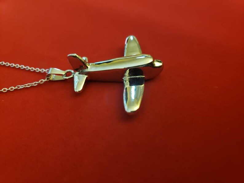 Silver Airplane Urn Necklace Cremation Jewelry Cremation Etsy