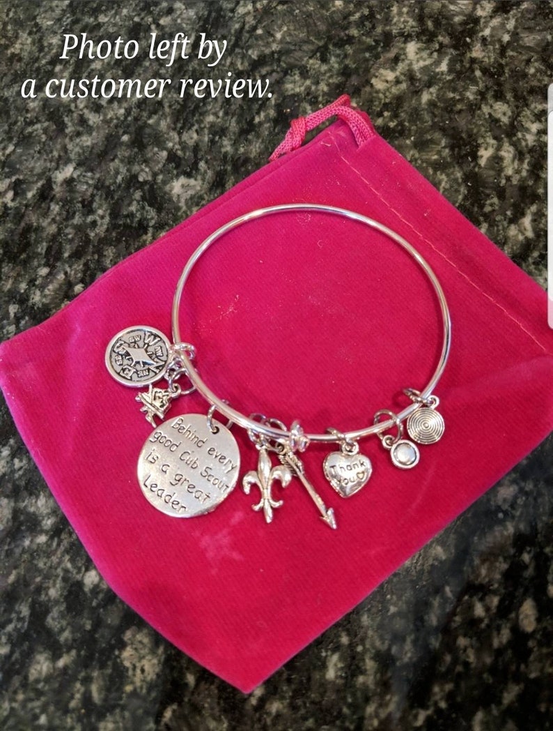 Silver Boy Scout Leader Charm Bracelet Boy Scout Boy Etsy