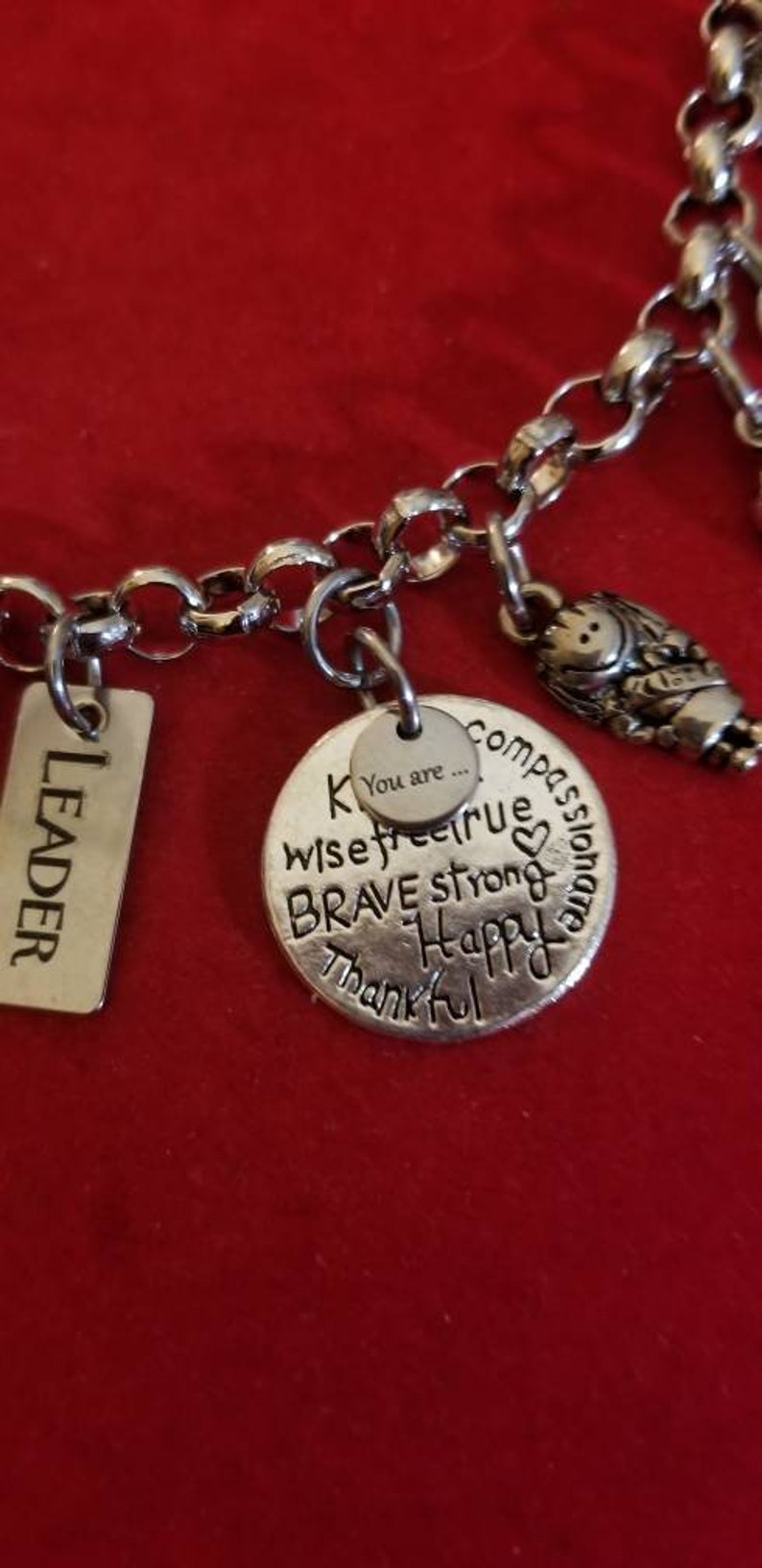 Silver Girl Scout Leader Charm Bracelet Etsy