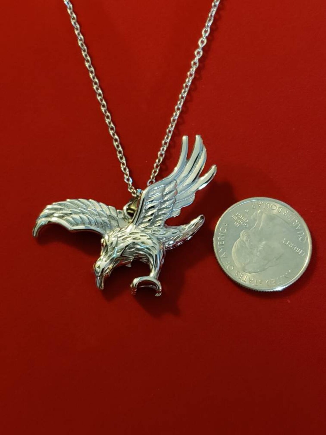 Silver Eagle Urn Necklace Cremation Jewelry Cremation Etsy
